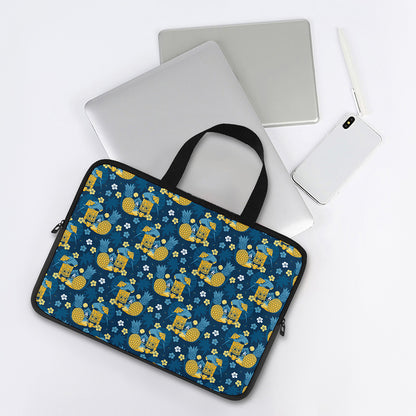 Hawaiian Tiki Pattern Print Laptop Sleeve With Handle