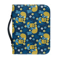 Hawaiian Tiki Pattern Print Leather Bible Cover