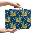 Hawaiian Tiki Pattern Print Leather Bible Cover