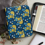 Hawaiian Tiki Pattern Print Leather Bible Cover