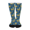 Hawaiian Tiki Pattern Print Long Socks