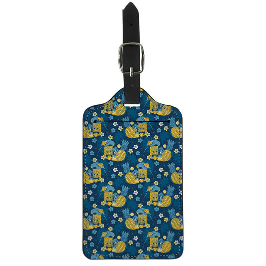 Hawaiian Tiki Pattern Print Luggage Tag