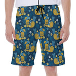Hawaiian Tiki Pattern Print Men's Beach Shorts