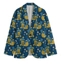 Hawaiian Tiki Pattern Print Men's Blazer