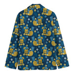 Hawaiian Tiki Pattern Print Men's Blazer