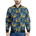 Hawaiian Tiki Pattern Print Men's Bomber Jacket