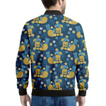 Hawaiian Tiki Pattern Print Men's Bomber Jacket