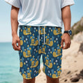 Hawaiian Tiki Pattern Print Men's Cargo Shorts