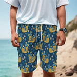 Hawaiian Tiki Pattern Print Men's Cargo Shorts