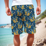 Hawaiian Tiki Pattern Print Men's Cargo Shorts