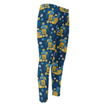 Hawaiian Tiki Pattern Print Men's Compression Pants