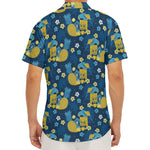 Hawaiian Tiki Pattern Print Men's Deep V-Neck Shirt