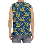 Hawaiian Tiki Pattern Print Men's Fitness Tank Top