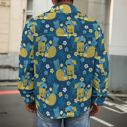 Hawaiian Tiki Pattern Print Men's Shirt Jacket