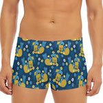 Hawaiian Tiki Pattern Print Men's Short Boxer Briefs