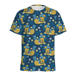 Hawaiian Tiki Pattern Print Men's Sports T-Shirt