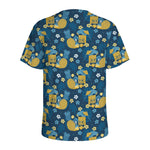 Hawaiian Tiki Pattern Print Men's Sports T-Shirt
