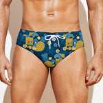 Hawaiian Tiki Pattern Print Men's Swim Briefs