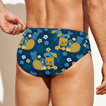 Hawaiian Tiki Pattern Print Men's Swim Briefs