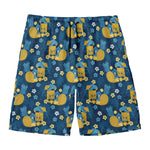 Hawaiian Tiki Pattern Print Men's Swim Trunks