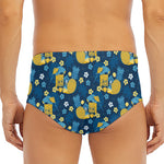 Hawaiian Tiki Pattern Print Men's Triangle Swim Briefs