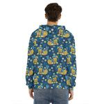 Hawaiian Tiki Pattern Print Men's Velvet Pullover Hoodie
