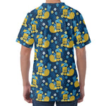 Hawaiian Tiki Pattern Print Men's Velvet T-Shirt