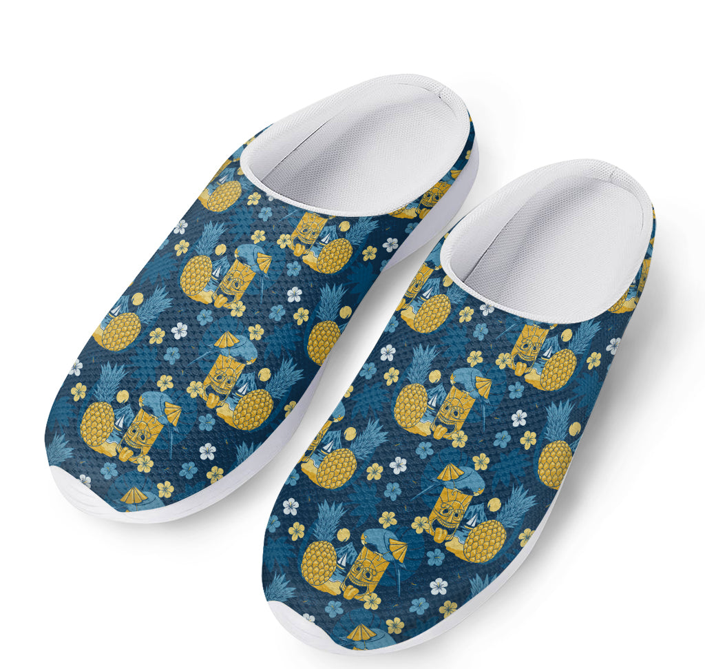 Hawaiian Tiki Pattern Print Mesh Casual Shoes