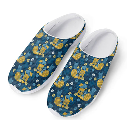 Hawaiian Tiki Pattern Print Mesh Casual Shoes