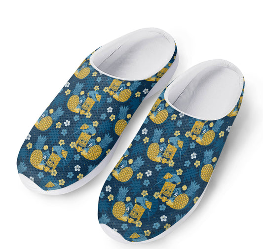 Hawaiian Tiki Pattern Print Mesh Casual Shoes