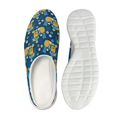 Hawaiian Tiki Pattern Print Mesh Casual Shoes