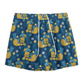 Hawaiian Tiki Pattern Print Mesh Shorts