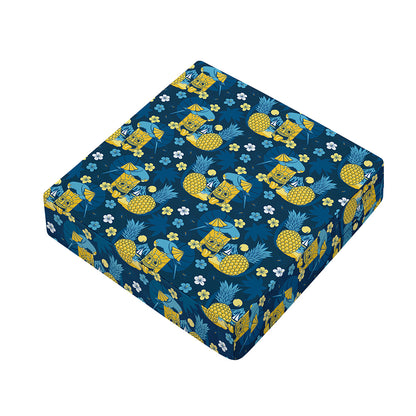 Hawaiian Tiki Pattern Print Outdoor Seat Cushion Cover