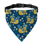Hawaiian Tiki Pattern Print Over The Collar Dog Bandana