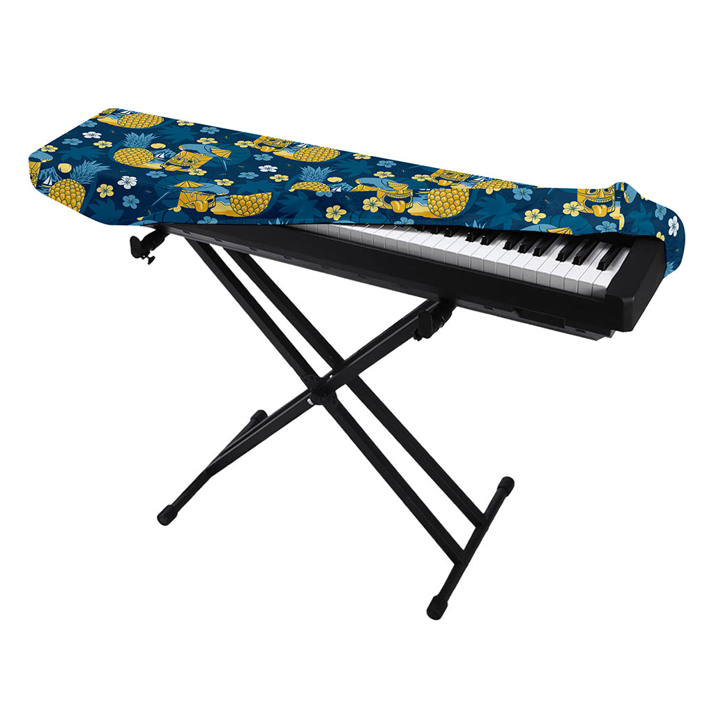 Hawaiian Tiki Pattern Print Piano Keyboard Cover