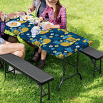 Hawaiian Tiki Pattern Print Picnic Table Cover