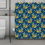 Hawaiian Tiki Pattern Print Polyester Shower Curtain