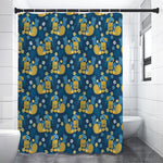 Hawaiian Tiki Pattern Print Premium Shower Curtain