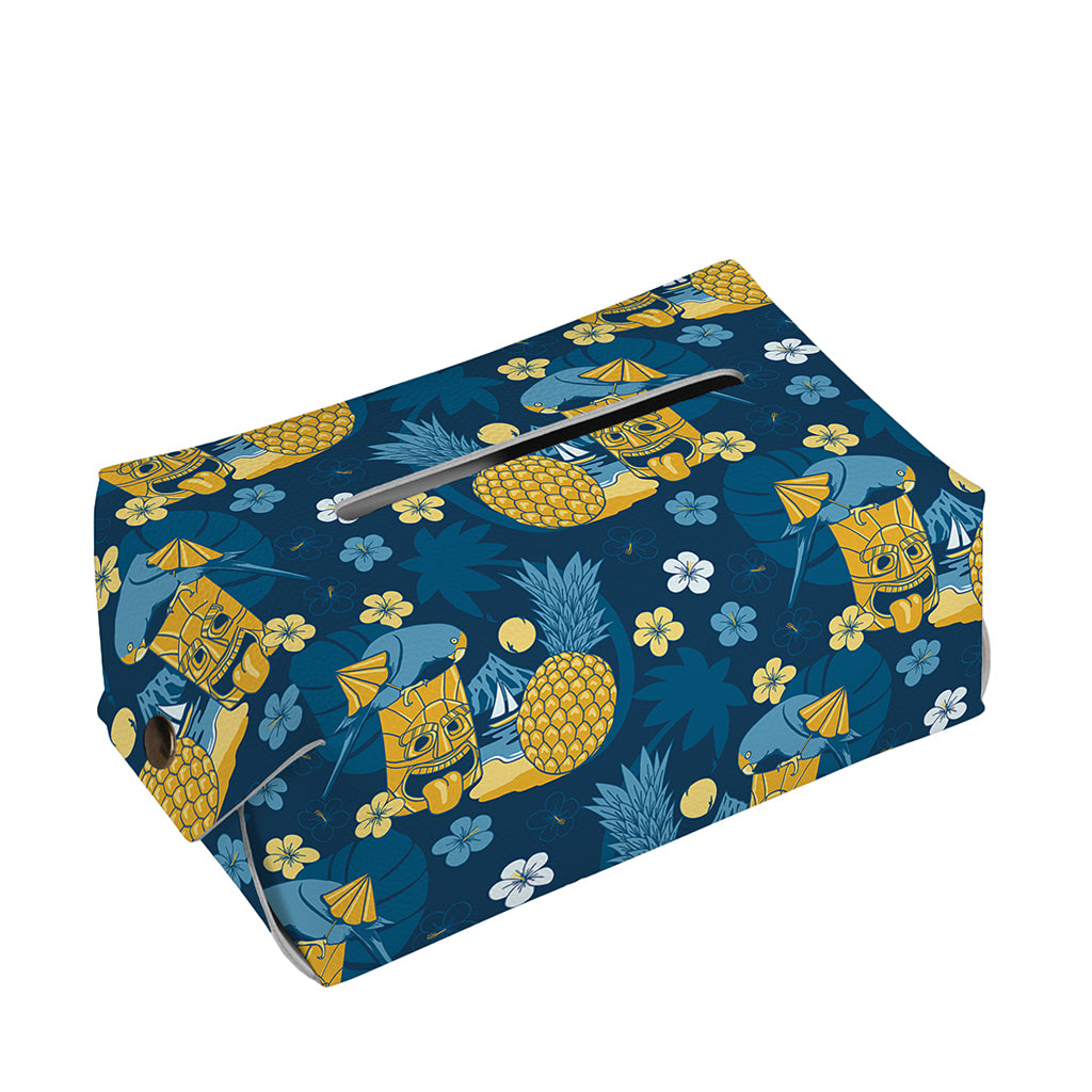 Hawaiian Tiki Pattern Print Rectangle Tissue Box Cover