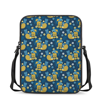 Hawaiian Tiki Pattern Print Rectangular Crossbody Bag