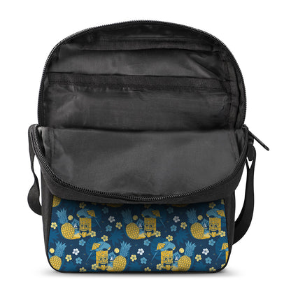 Hawaiian Tiki Pattern Print Rectangular Crossbody Bag