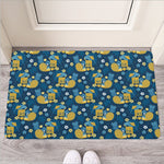 Hawaiian Tiki Pattern Print Rubber Doormat