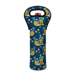 Hawaiian Tiki Pattern Print Single Neoprene Wine Tote