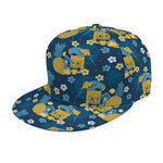 Hawaiian Tiki Pattern Print Snapback Cap