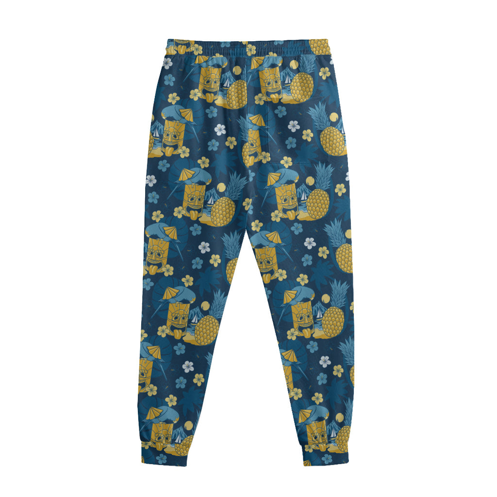 Hawaiian Tiki Pattern Print Sweatpants