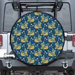 Hawaiian Tiki Pattern Print Tire Cover