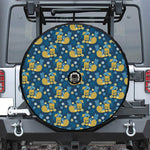 Hawaiian Tiki Pattern Print Tire Cover With Camera Hole
