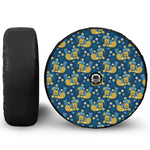 Hawaiian Tiki Pattern Print Tire Cover With Camera Hole