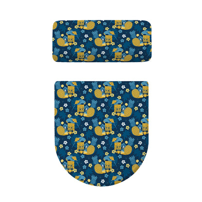 Hawaiian Tiki Pattern Print Toilet Lid And Tank Cover Set