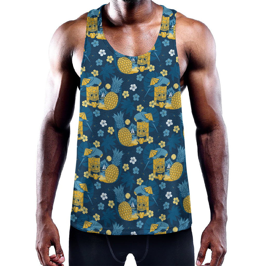 Hawaiian Tiki Pattern Print Training Tank Top